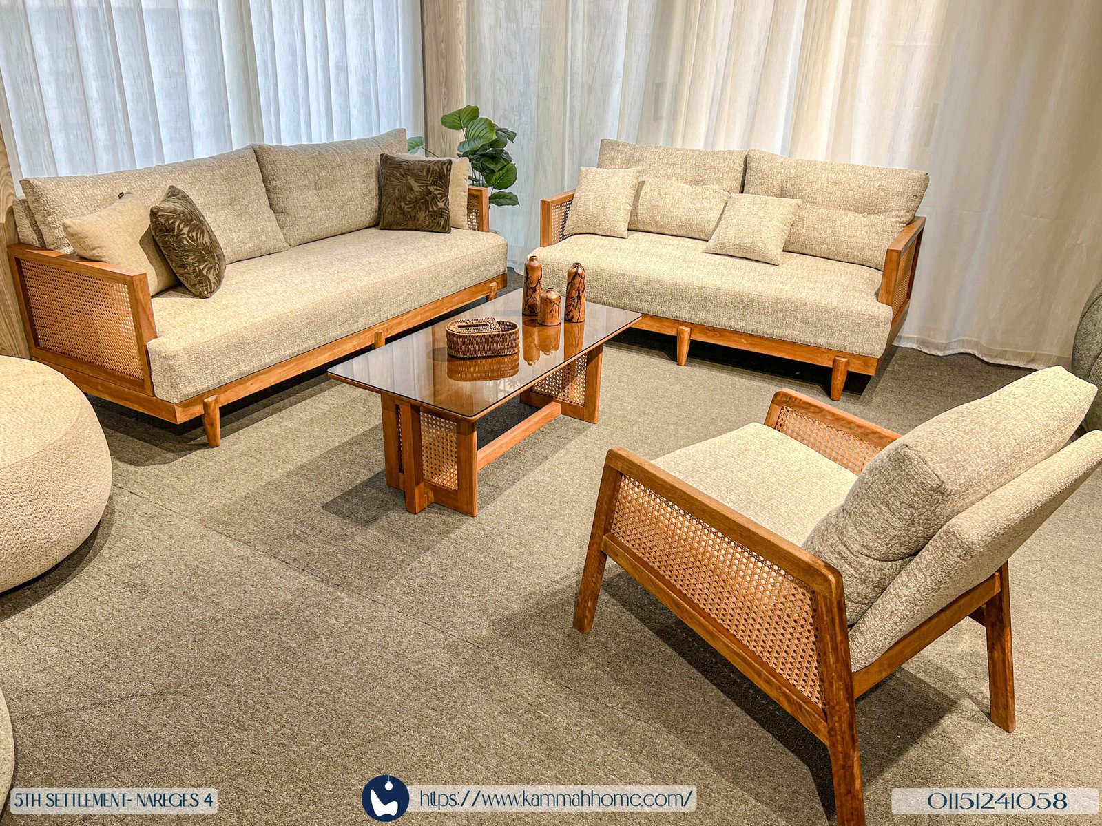 cane living set | kammah home cane living set | kammah home